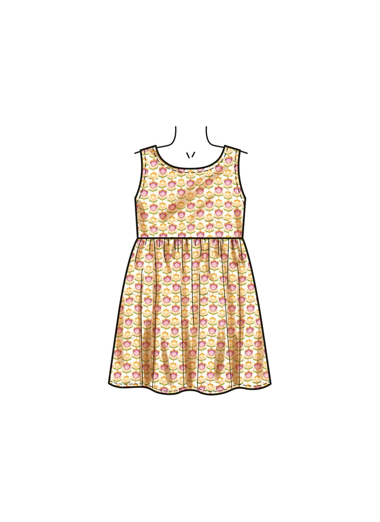 Patron New Look n°6784 – Robes et barboteuse pour enfants