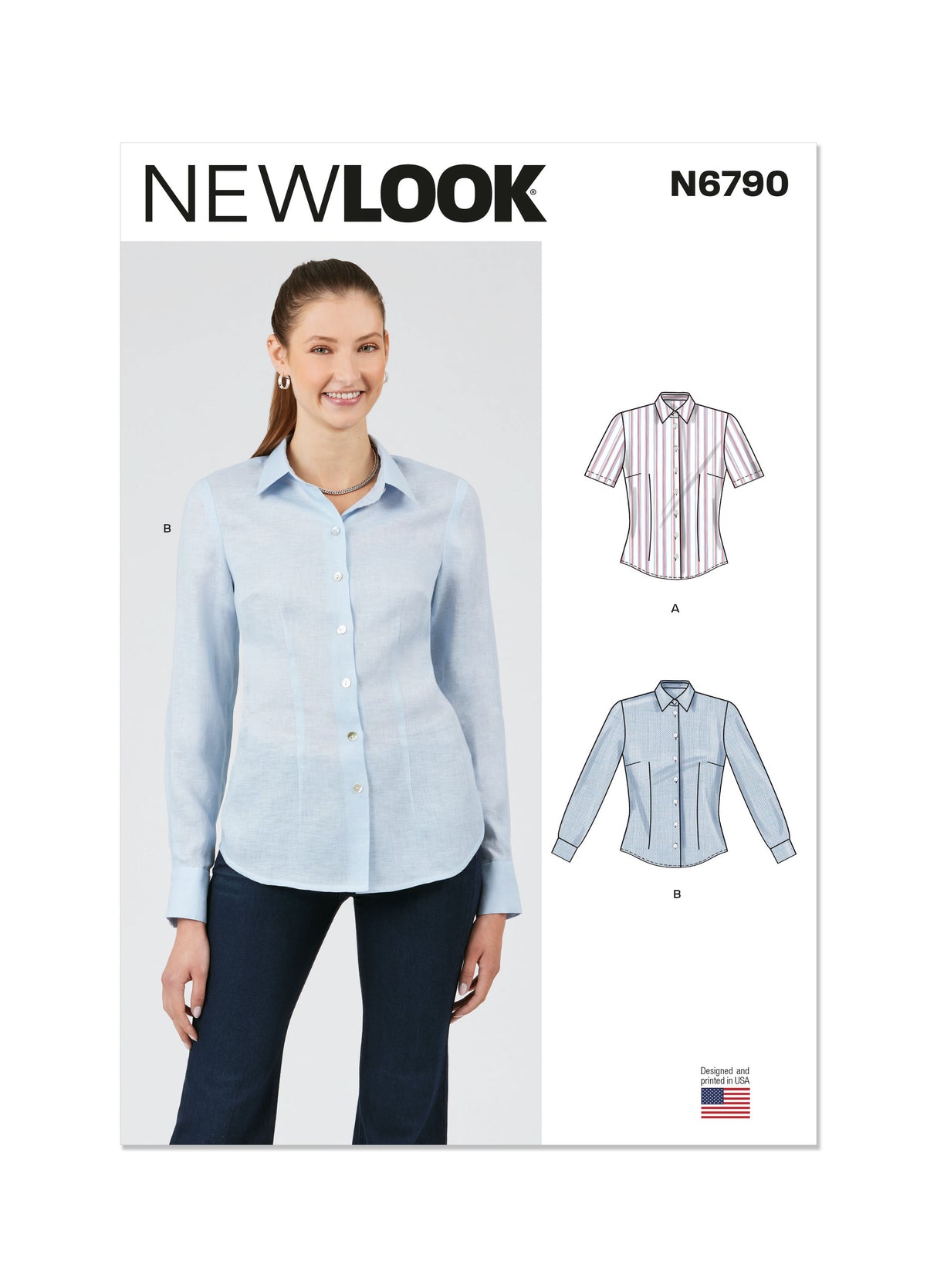 Patron New Look n°6790 - Hauts féminins avec variations de style