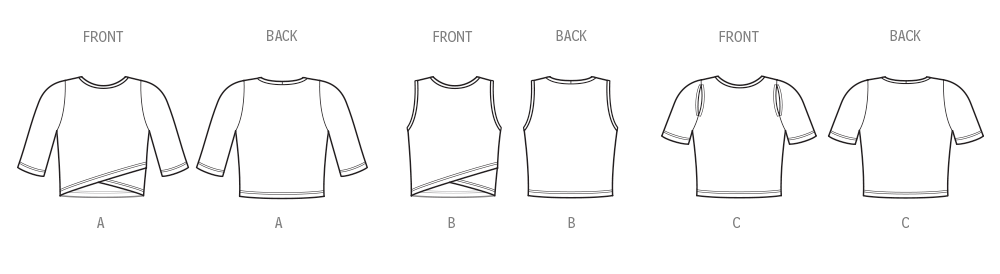 Patron New Look n°6791 - Hauts en tricot avec variations de style