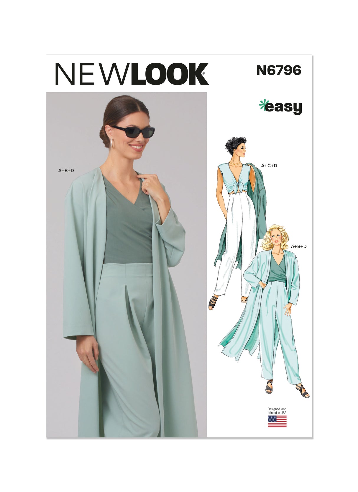 Patron New Look n°6796 – Manteau, hauts & pantalon