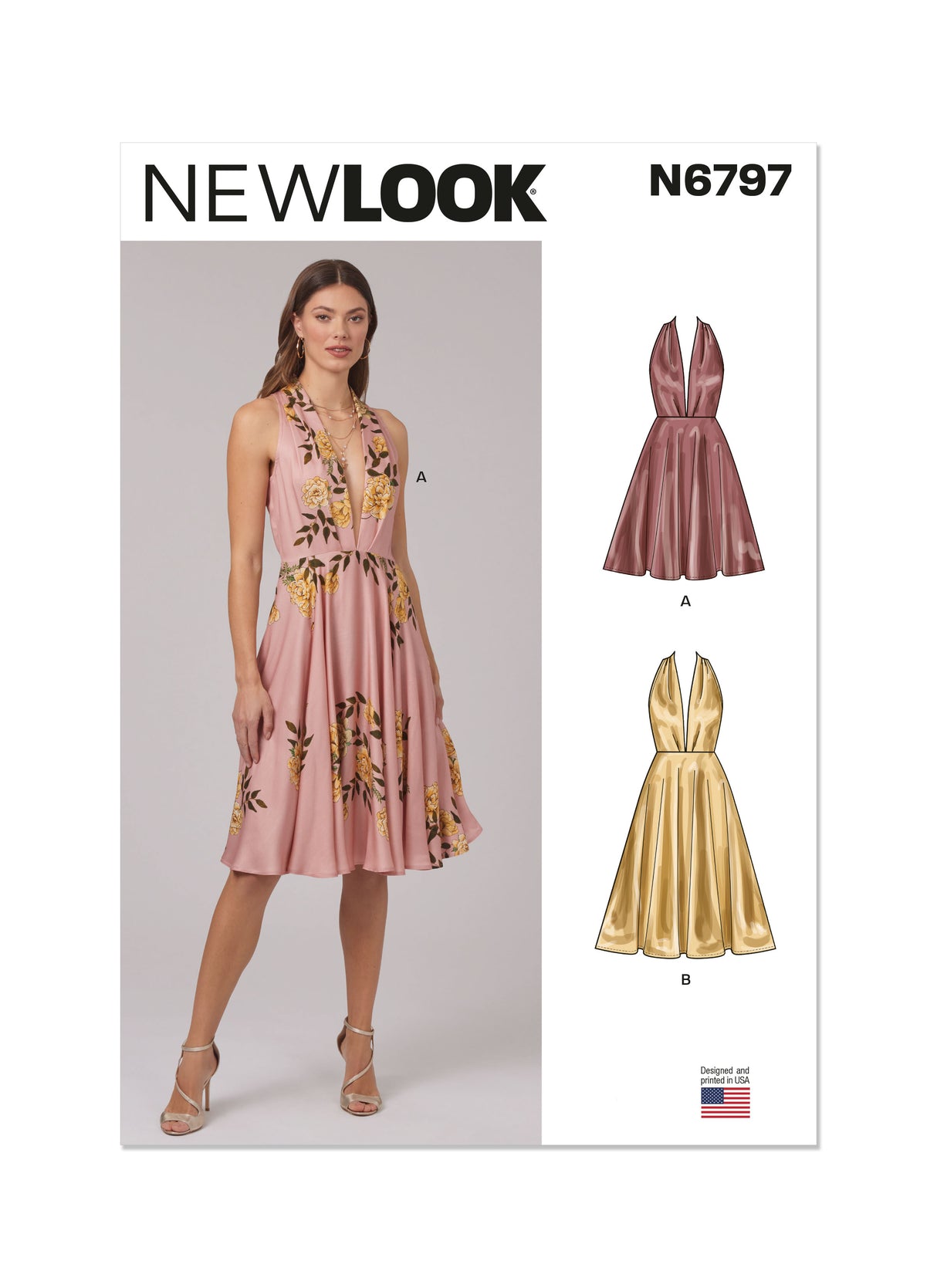 Patron New Look n°6797 – Robe trapèze à plis & poches