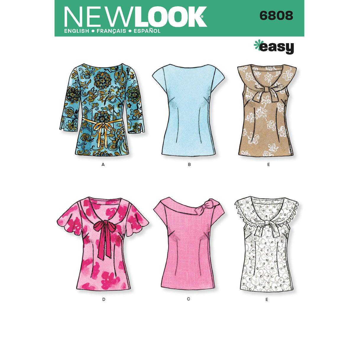 Patron New Look n°6808 – T-shirt femme