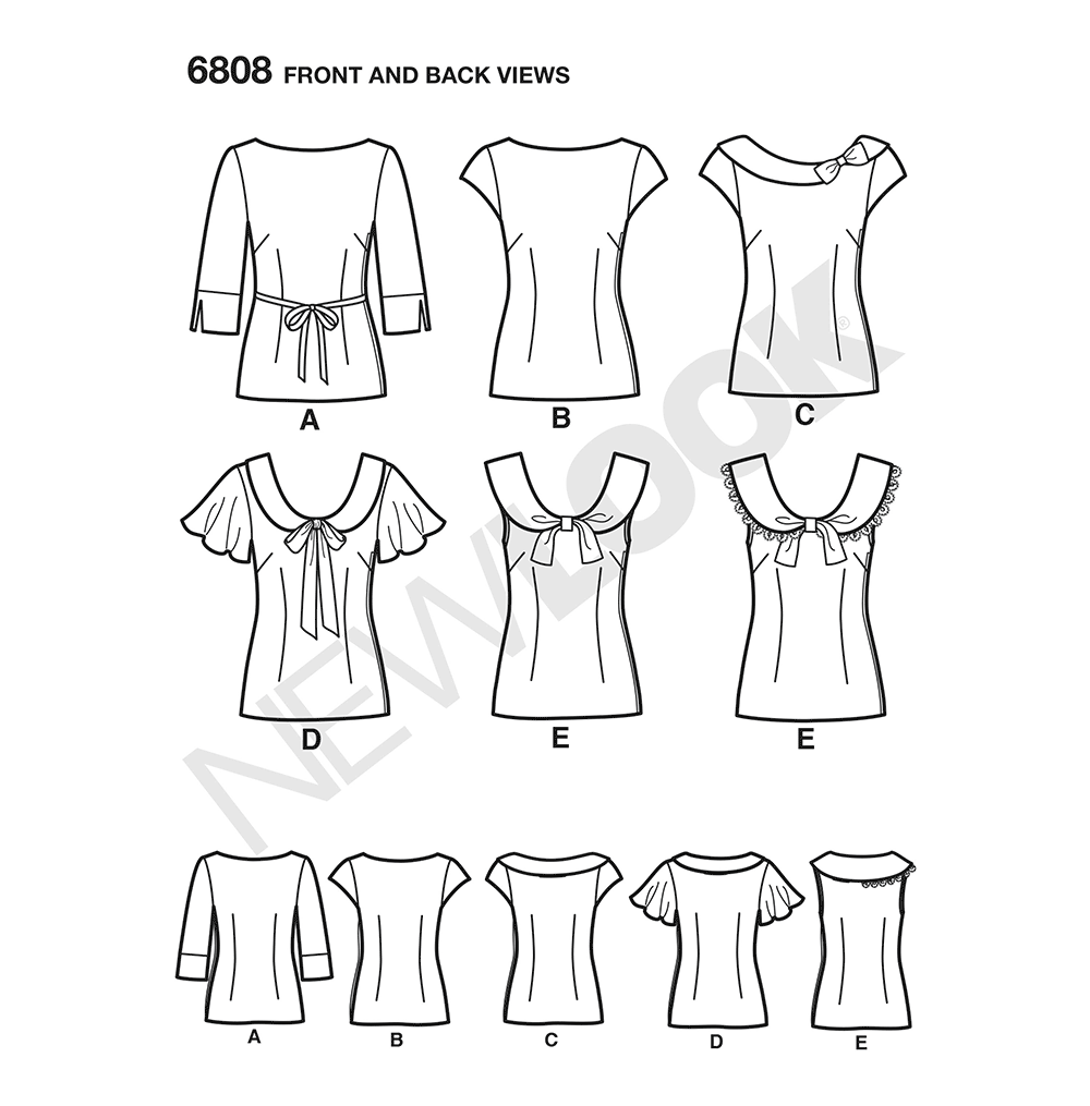 Patron New Look n°6808 – T-shirt femme