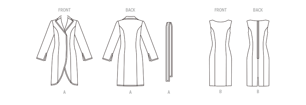 Patron New Look n°6809 – Veste doublée & robe ceinturée