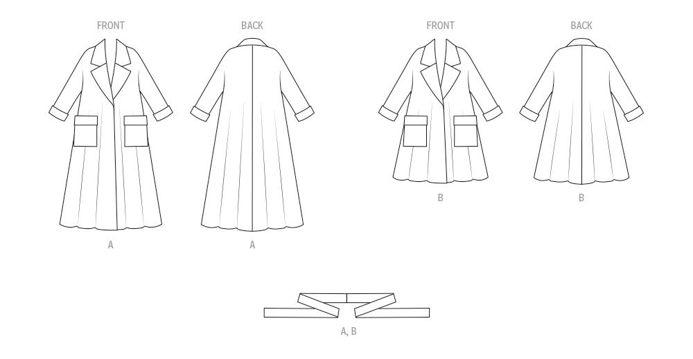 Patron New Look n°6810 – Manteau swing surdimensionné