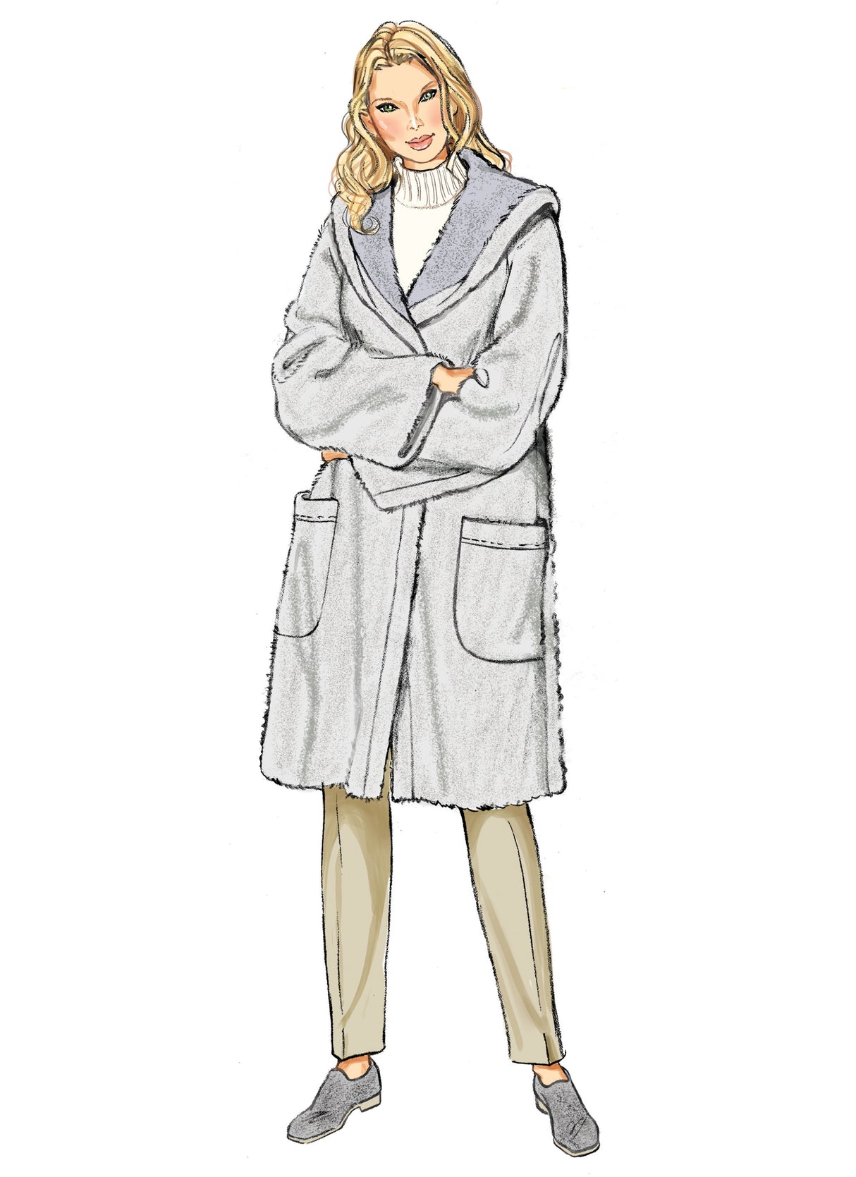 Patron New Look n°6811 – Manteau à capuche deux longueurs