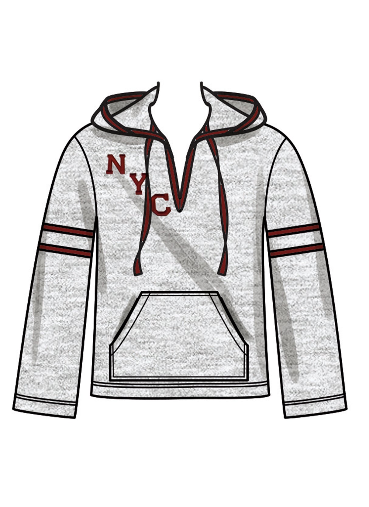 Patron New Look n°6818 – Hoodie, pantalon & robe maille