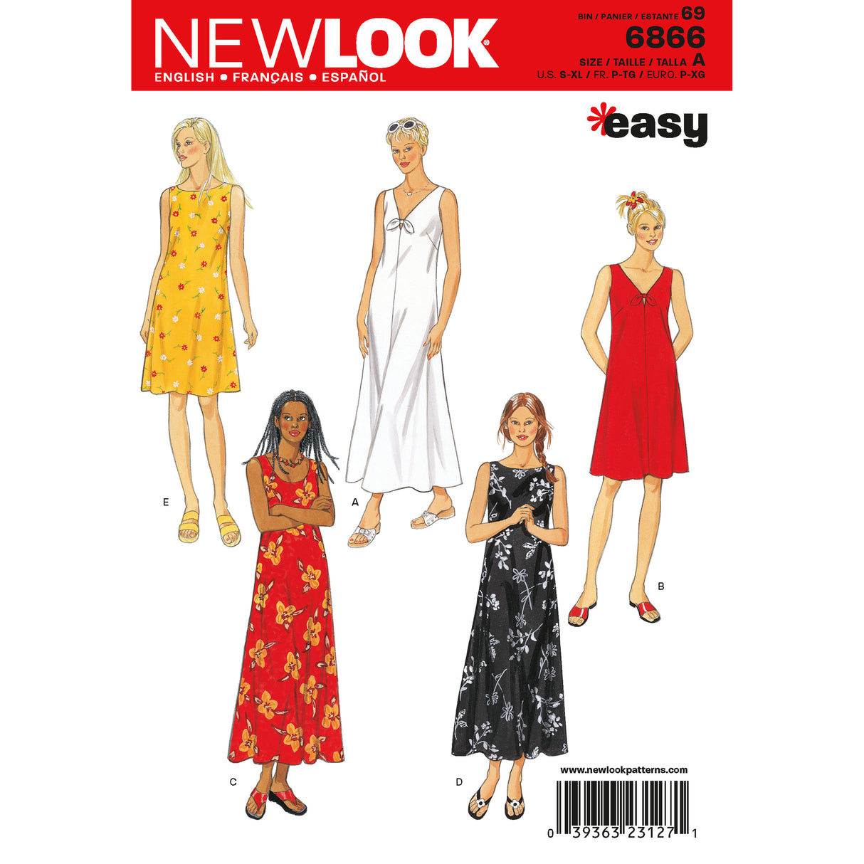 Patron New Look n°6866 – Robe femme