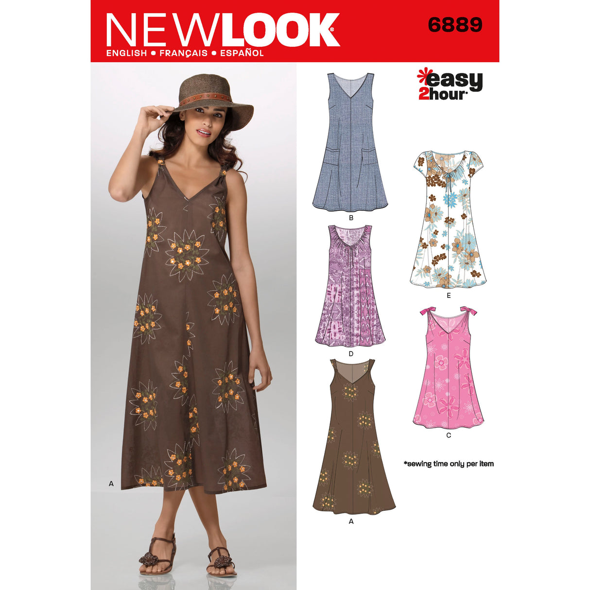 Patron New Look n°6889 – Robe fluide pour femme