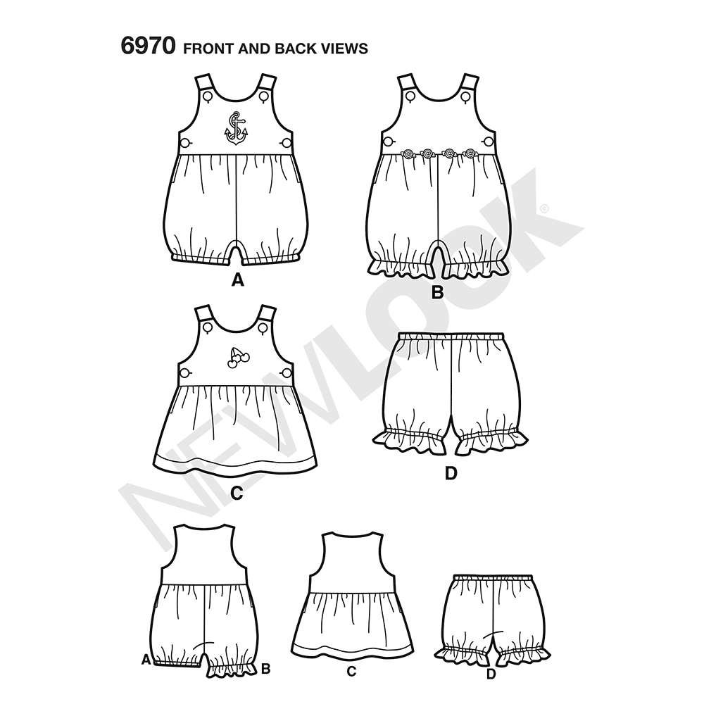 Patron New Look n°6970 – Ensemble bébé