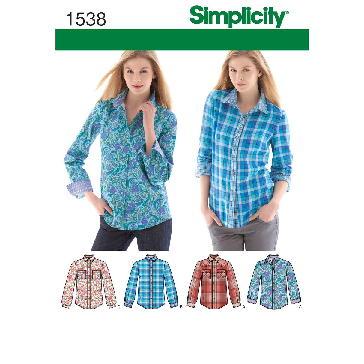Patron Simplicity n°1538 - Chemise boutonnée