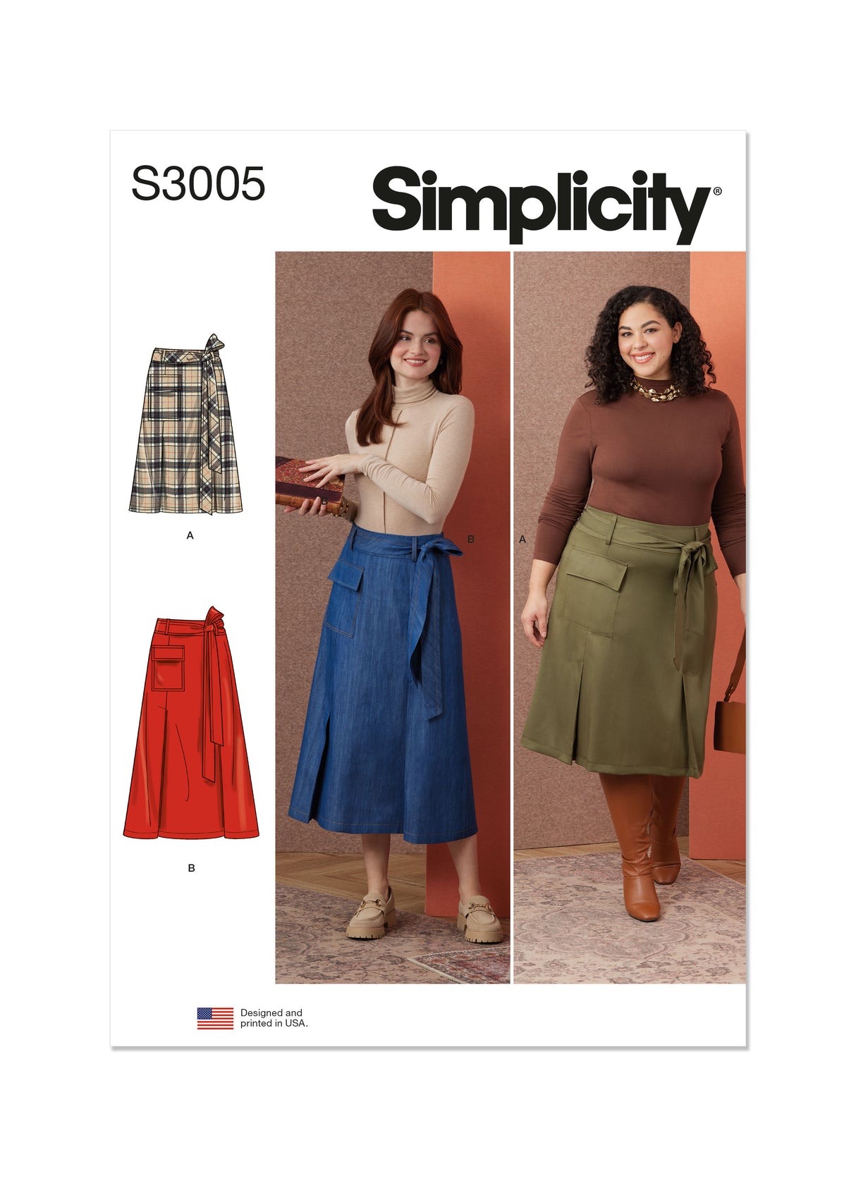 Patron Simplicity n°3005 – Jupe évasée à panneaux