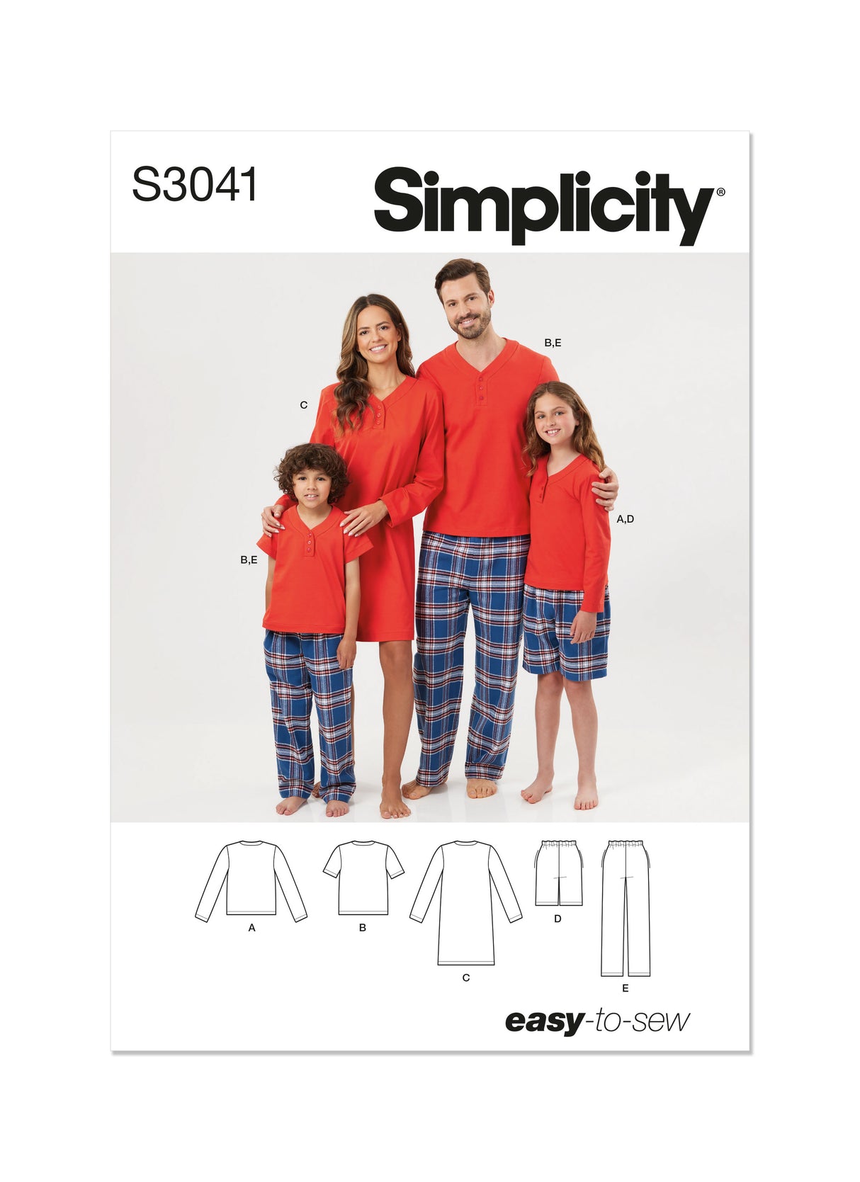 Patron Simplicity n°3041 - Ensemble lounge unisexe très facile