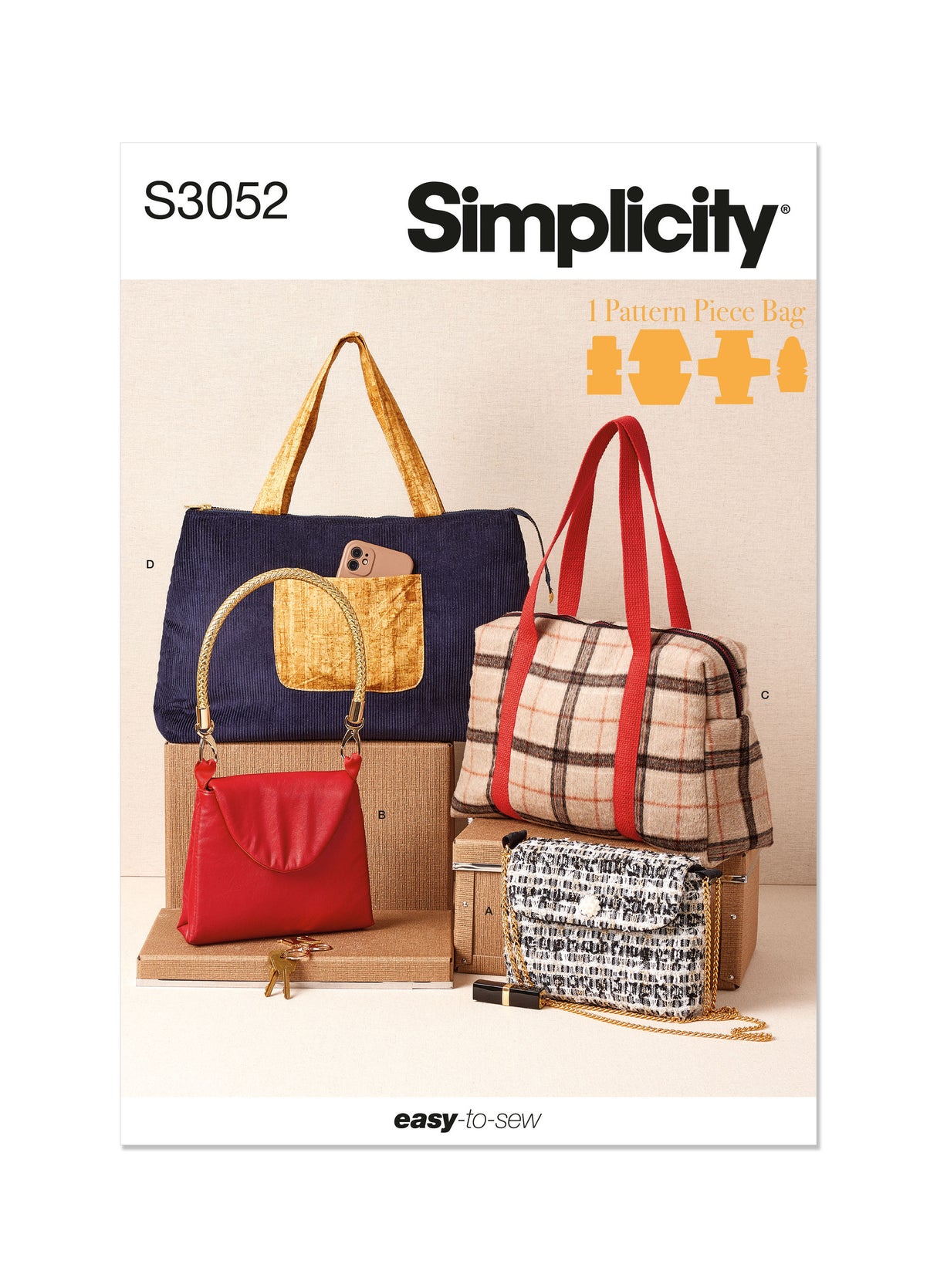 Patron Simplicity n°3052 - Bags & accessoires à coudre