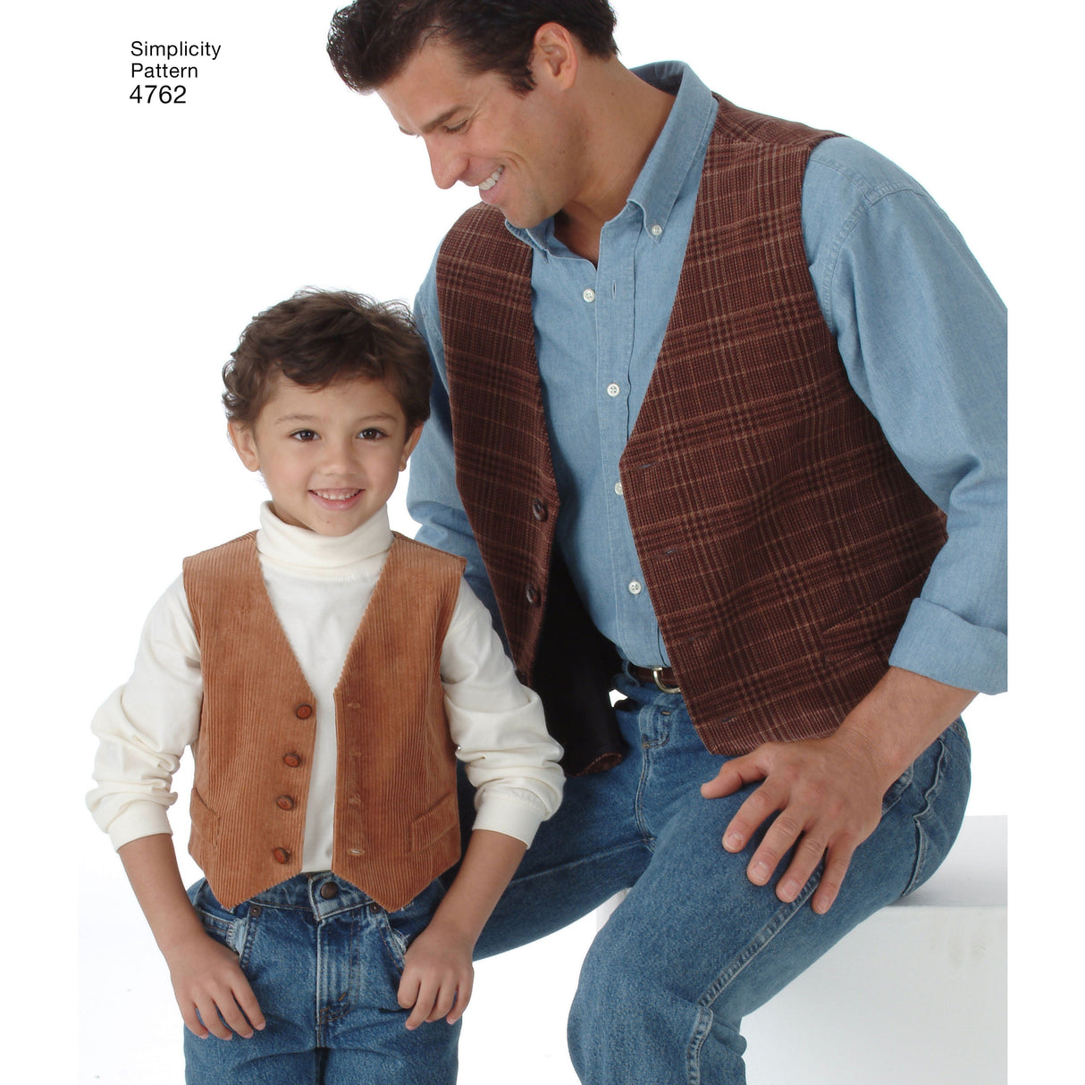 Patron Simplicity n°4762 – Gilets et cravates pour homme et garçon