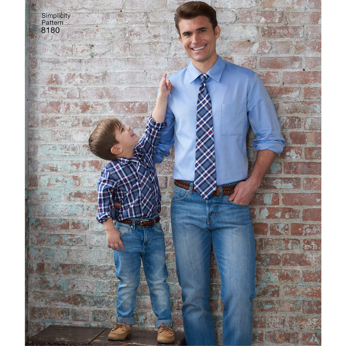 Patron Simplicity n°8180 - Chemise, short et cravate pour homme et garçon