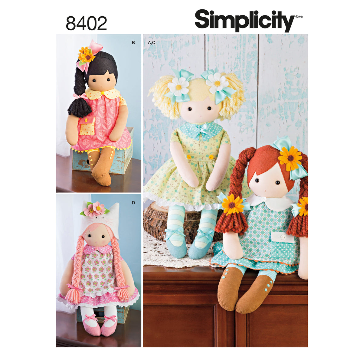 Patron Simplicity n°8402 - Poupée de chiffon