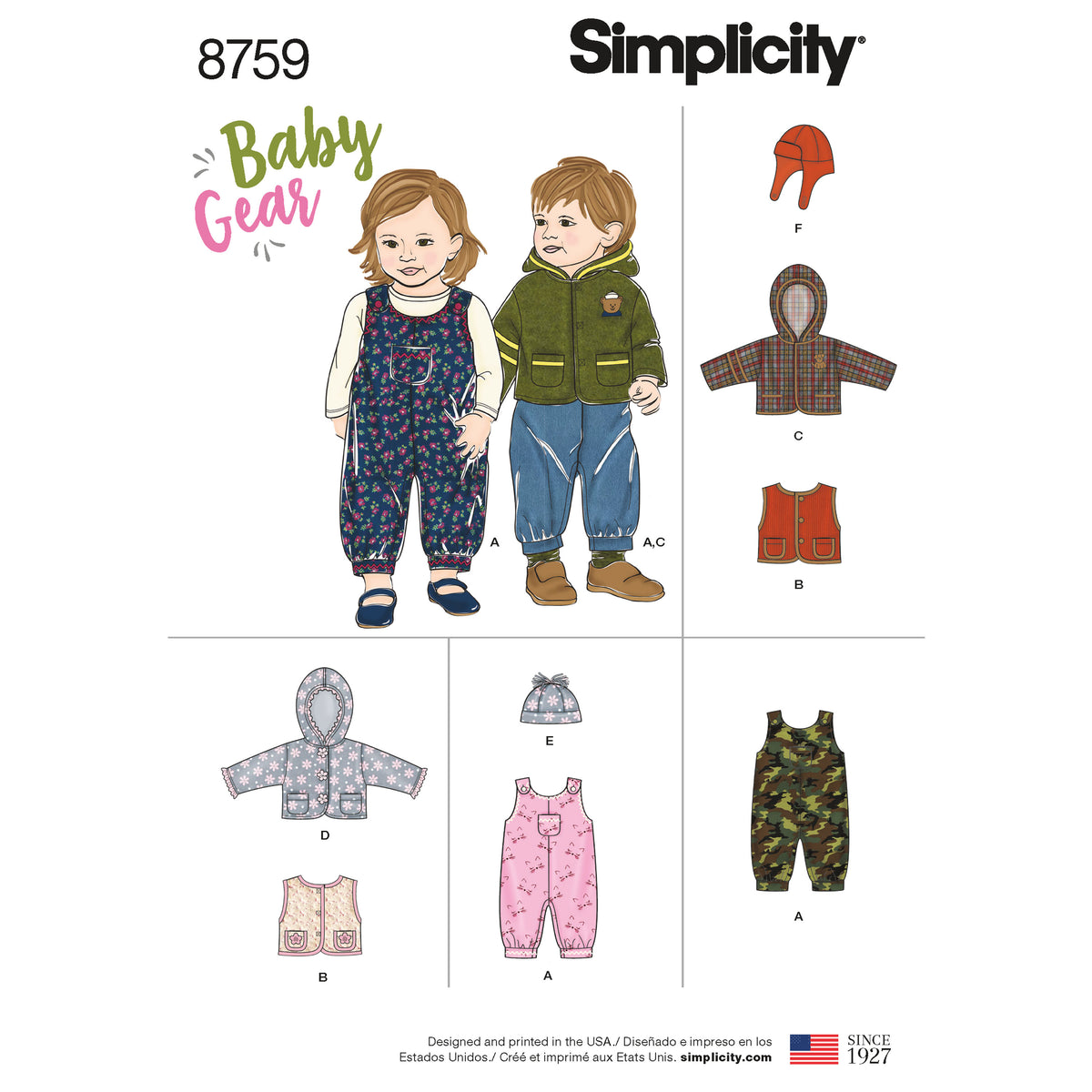 Patron Simplicity n°8759 - Ensemble pour bébé