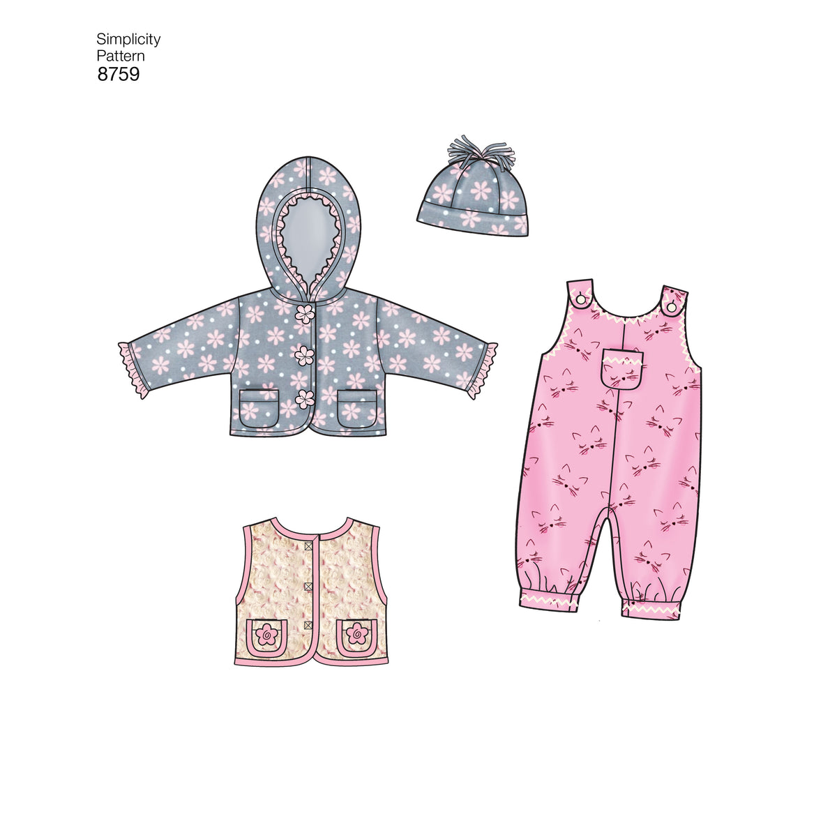 Patron Simplicity n°8759 - Ensemble pour bébé
