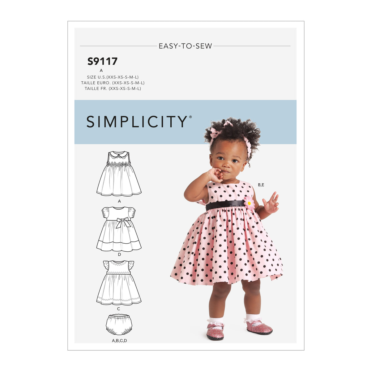 Patron Simplicity n°9117 – Robe princesse bébé