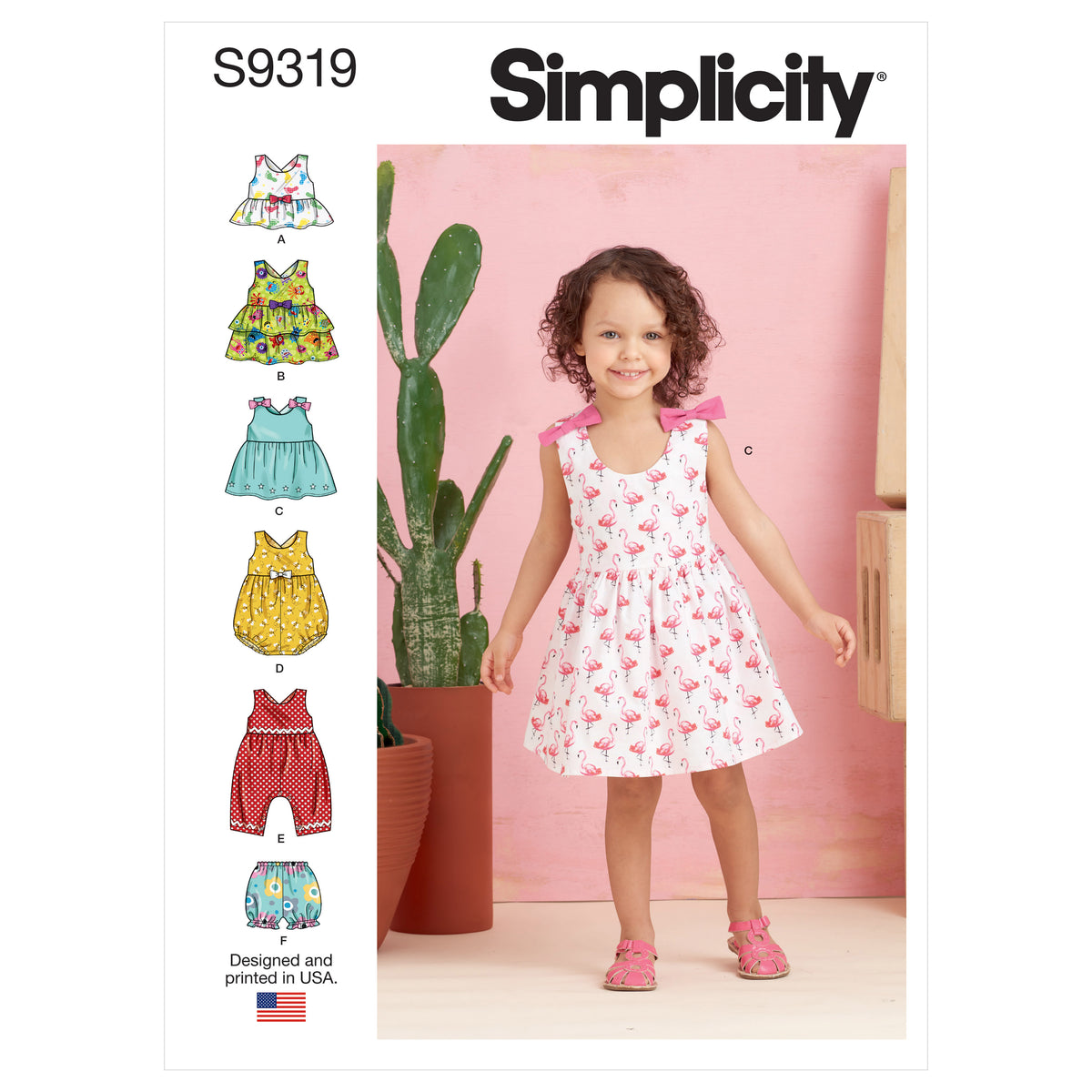 Patron Simplicity n°9319 – Ensemble enfant : top, robe, combinaison et culotte