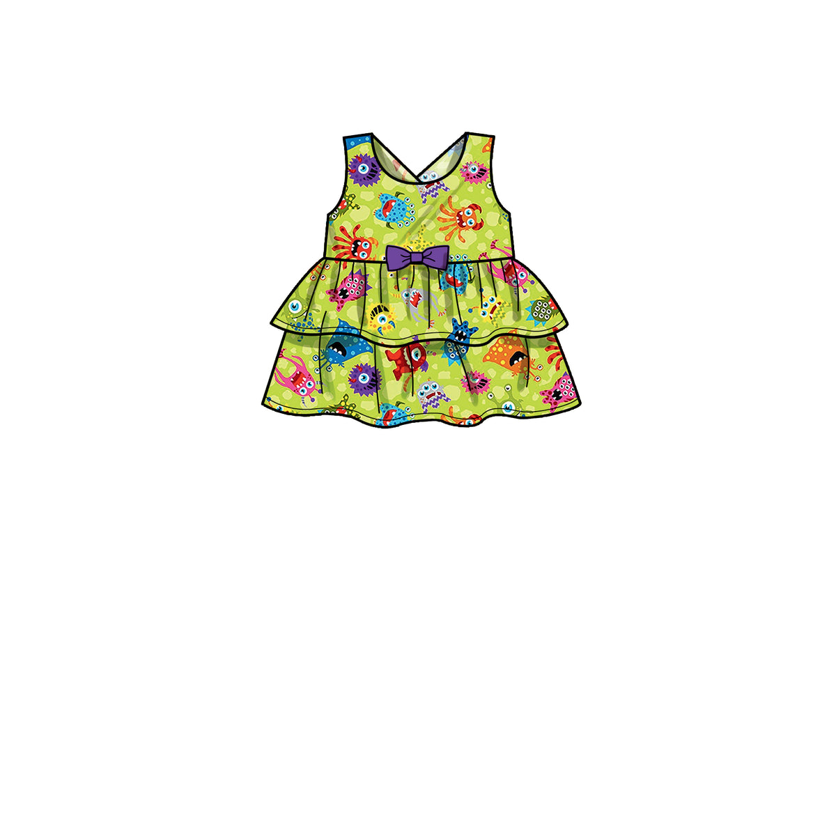 Patron Simplicity n°9319 – Ensemble enfant : top, robe, combinaison et culotte