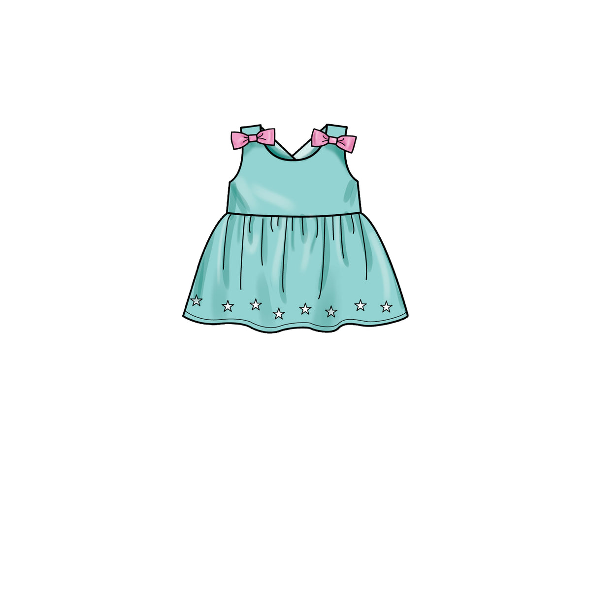 Patron Simplicity n°9319 – Ensemble enfant : top, robe, combinaison et culotte