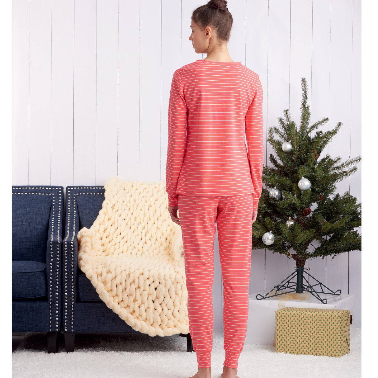 Patron Simplicity n°9455 – Ensemble haut henley et legging pour toute la famille