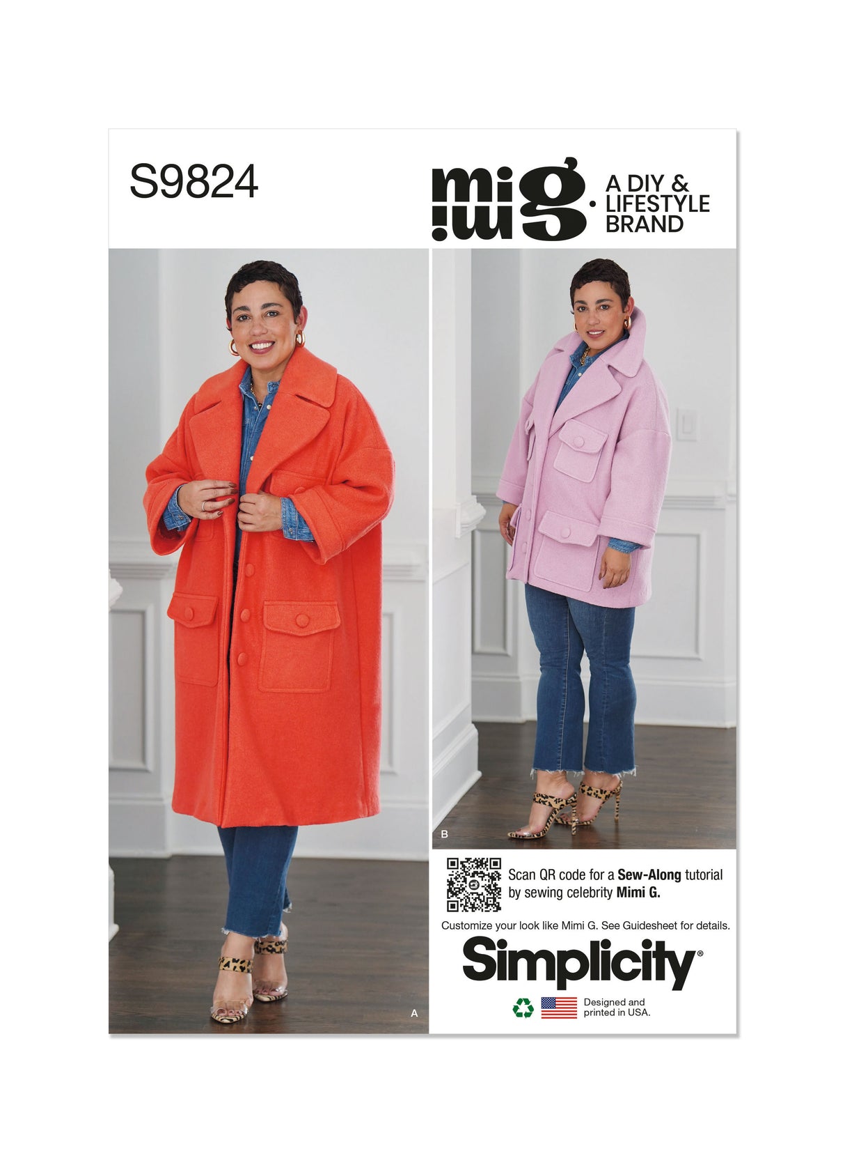Patron Simplicity n°9824 – Manteau pour femmes en deux longueurs par Mimi G Style