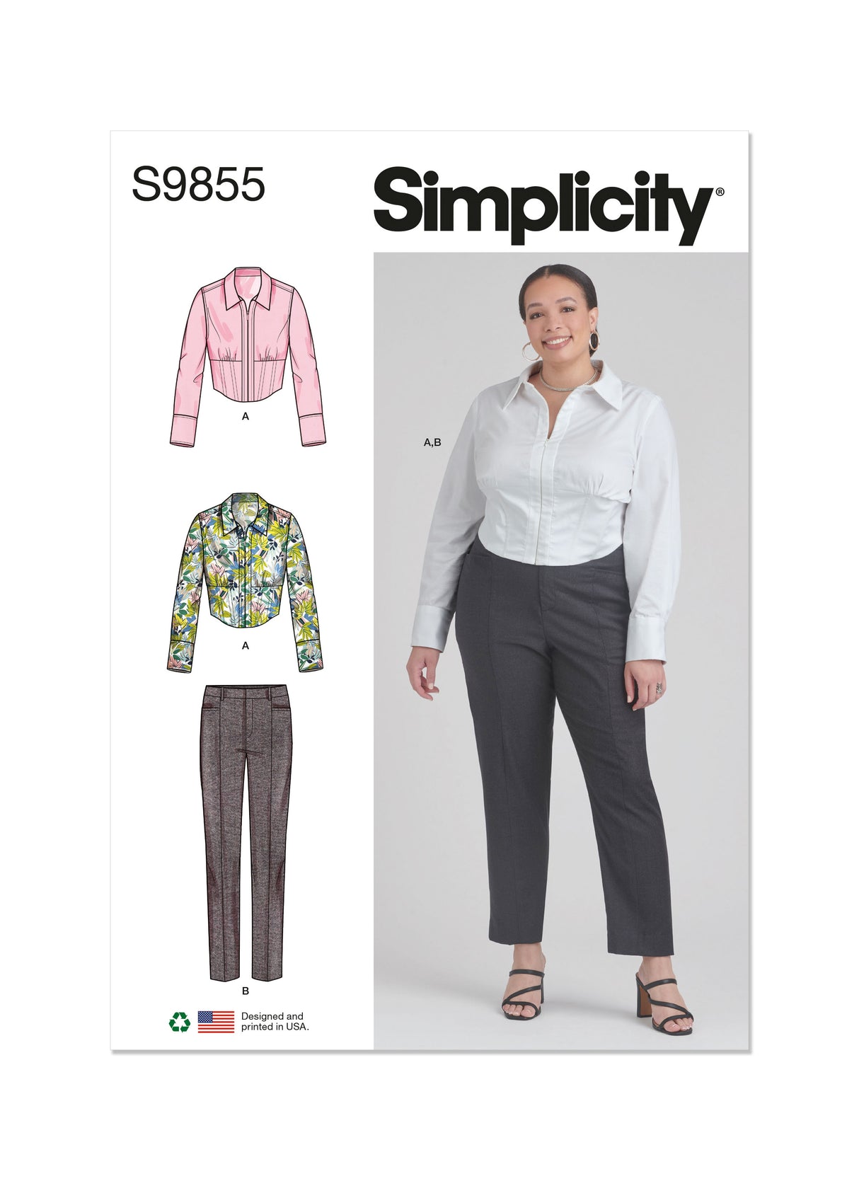 Patron Simplicity n°9855 – Haut et pantalon pour femmes