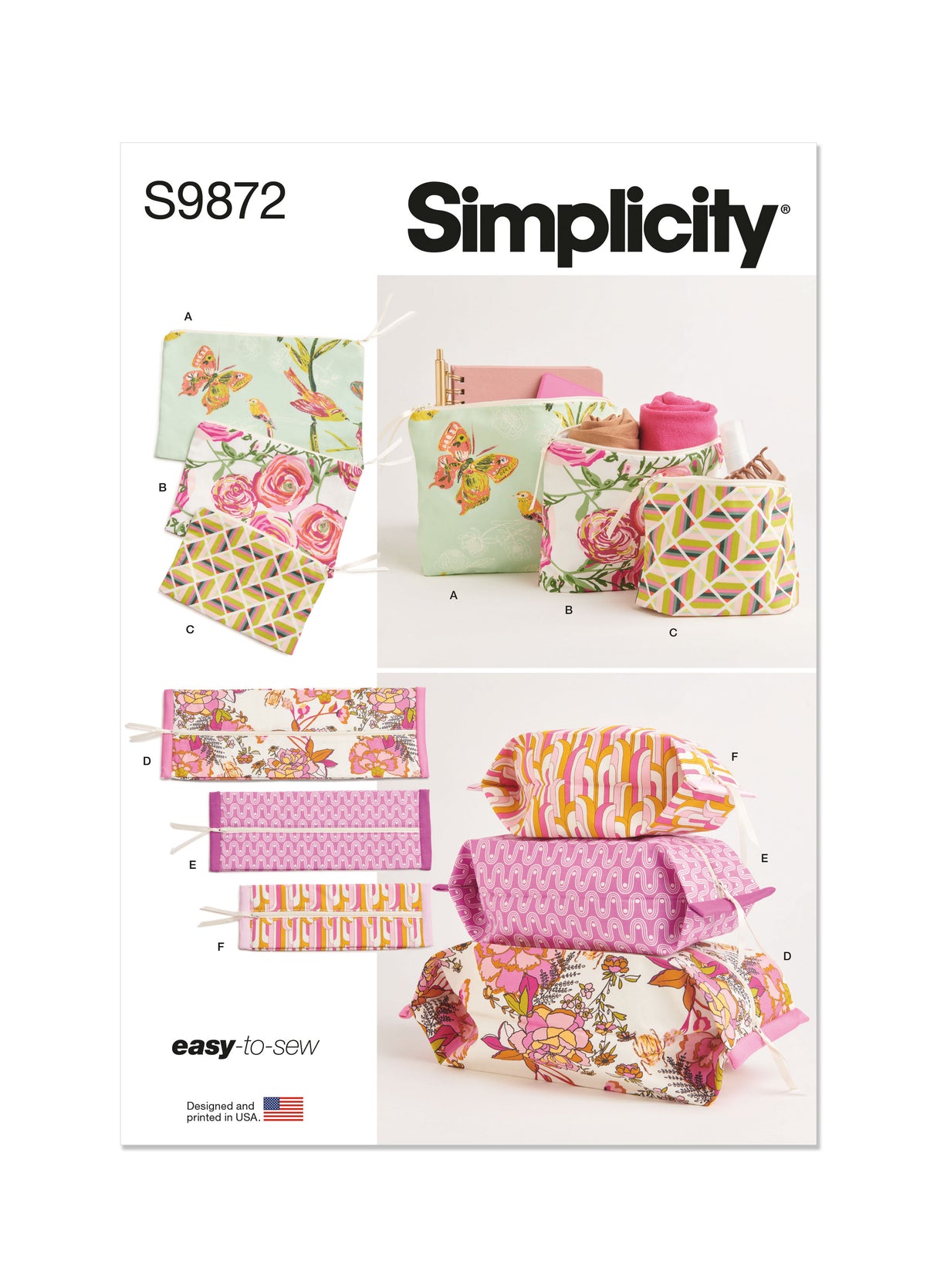 Patron Simplicity n°9872 – Étuis zippés