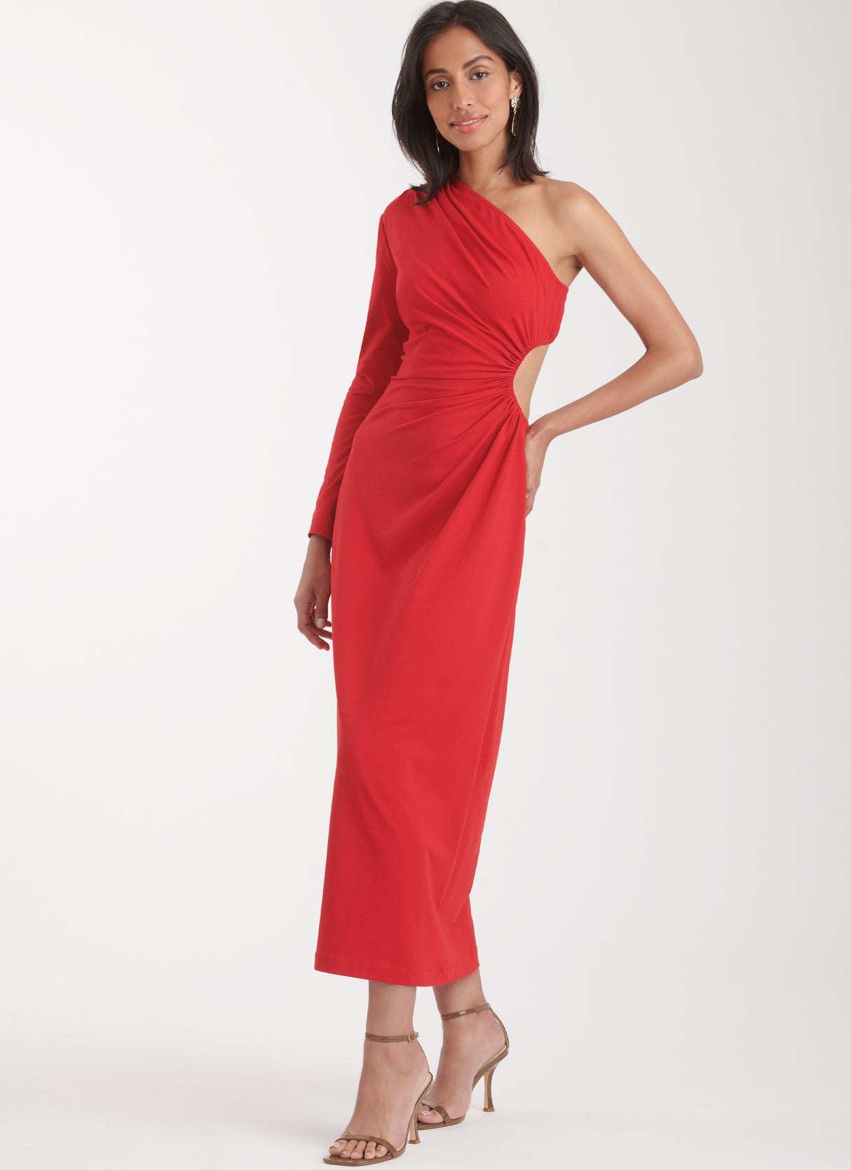 Patron Simplicity n°9885 – Robe asymétrique une épaule en jersey
