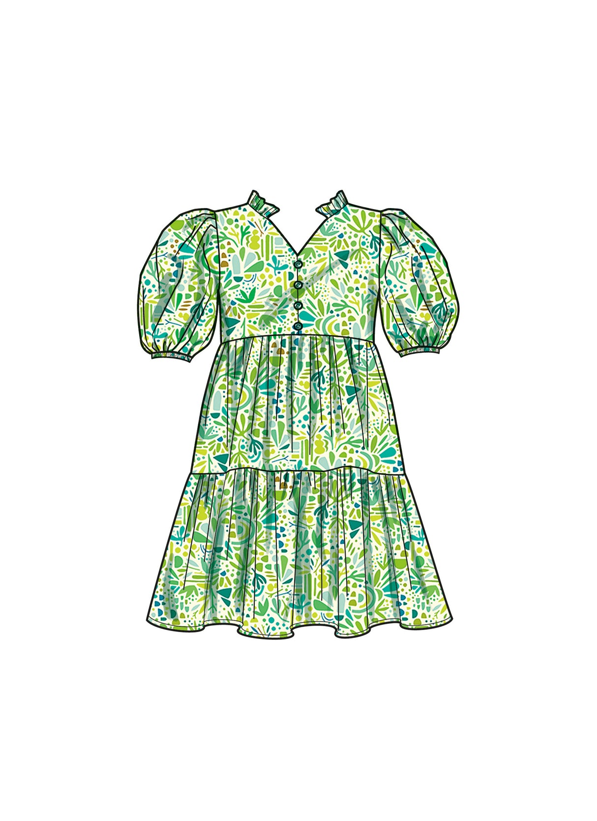 Patron Simplicity n°9900 – Robe enfants à volants et poches