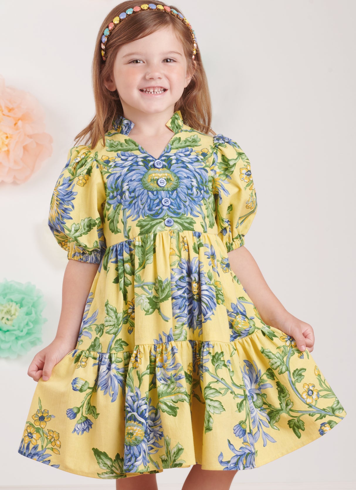Patron Simplicity n°9900 – Robe enfants à volants et poches