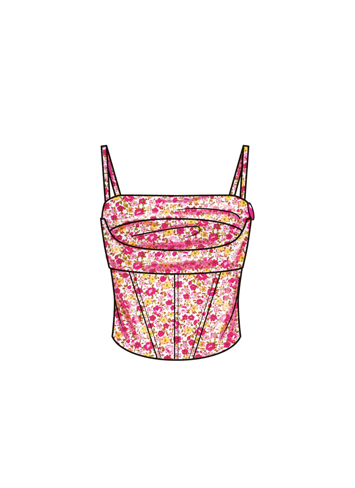 Patron Simplicity n°9922 – Corset ajusté à col carré
