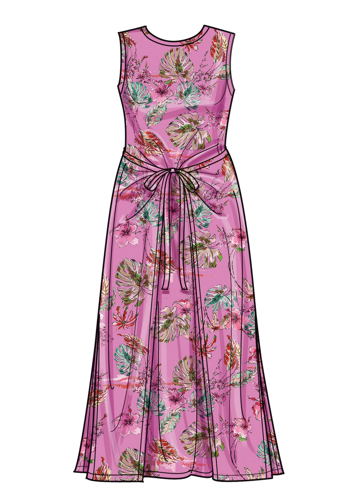 Patron Simplicity n°9948 – Robe portefeuille maille manches flutter