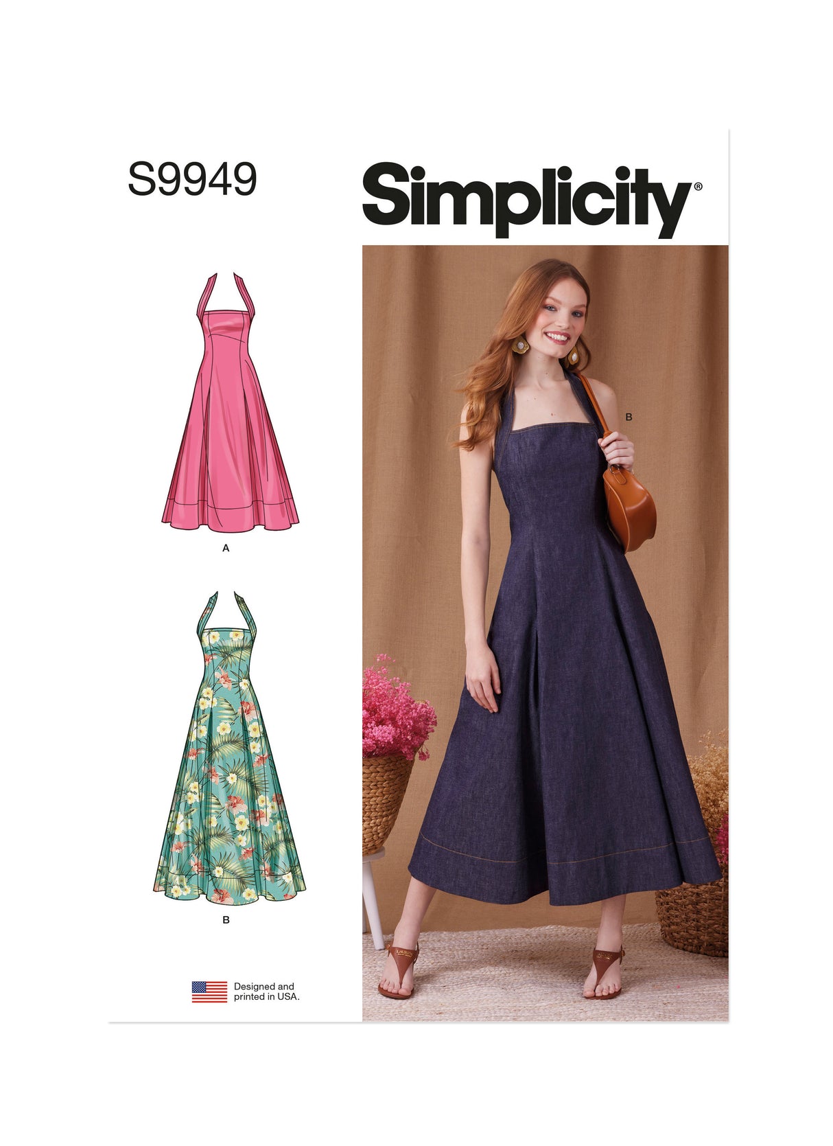 Patron Simplicity n°9949 – Robe évasée dos nu et poches