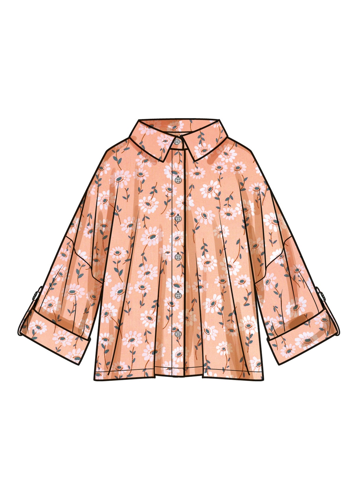 Patron Simplicity n°9952 – Oversized shirts deux longueurs