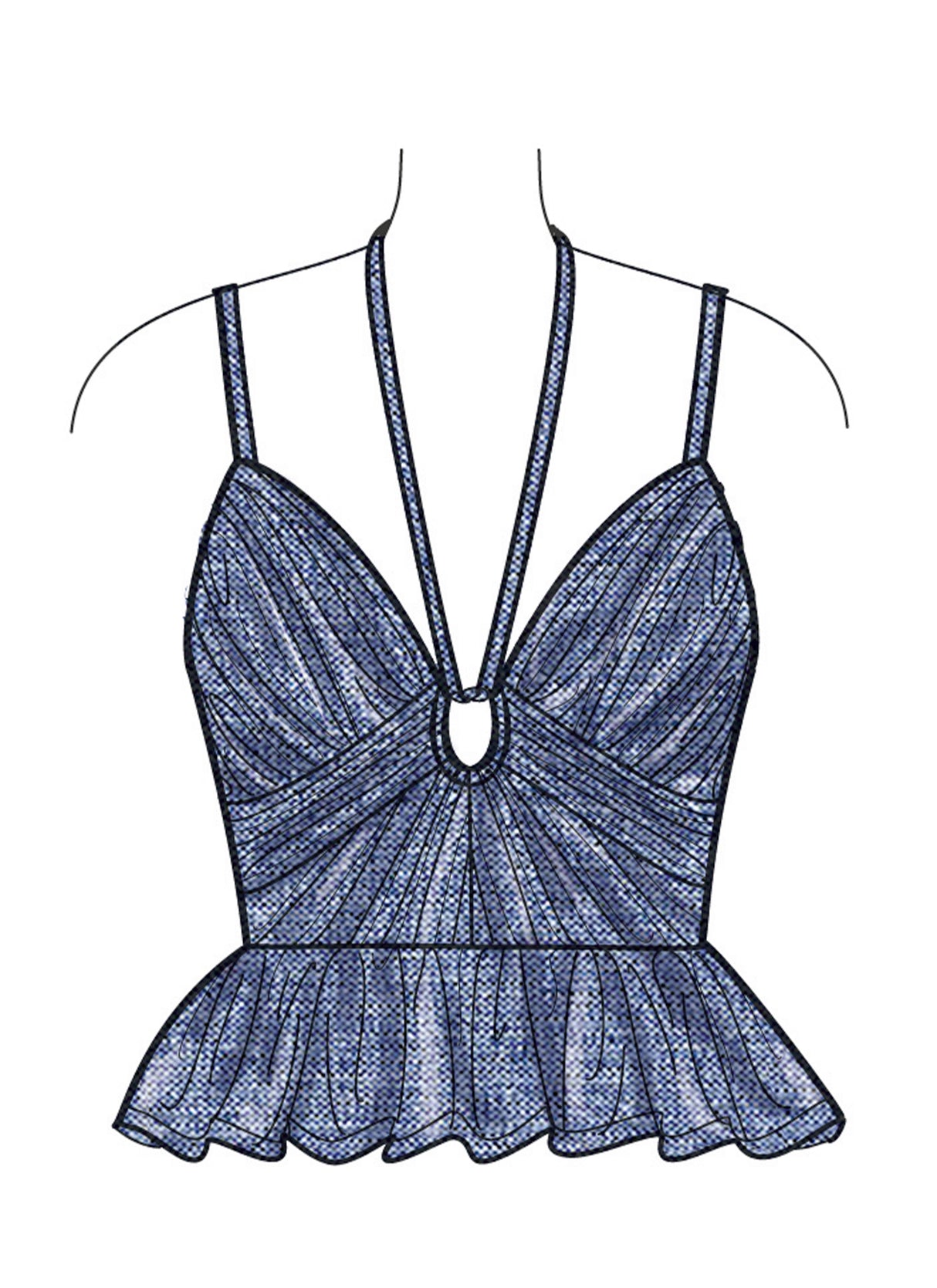 Patron Simplicity n°9958 – Top peplum et jupe froncée