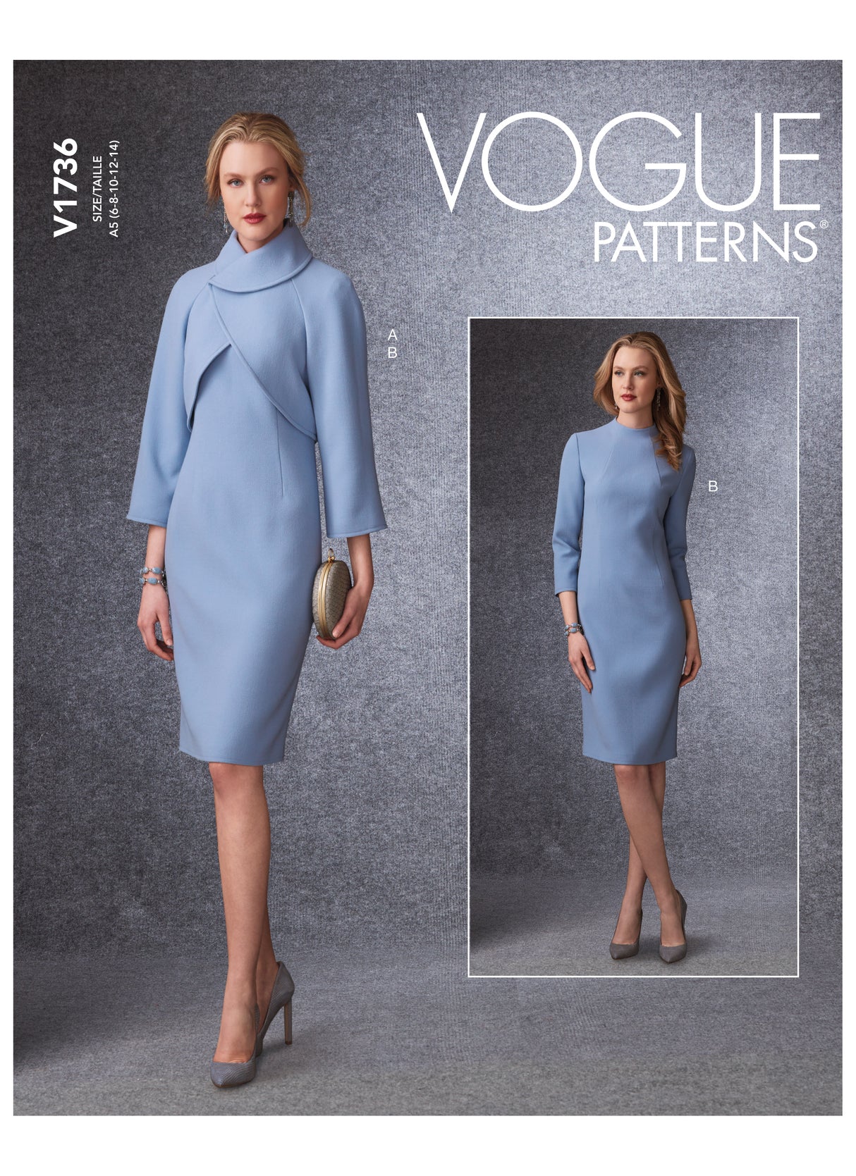 Patron Vogue n°1736 - Ensemble robe ajustée et veste doublée avec manches raglan