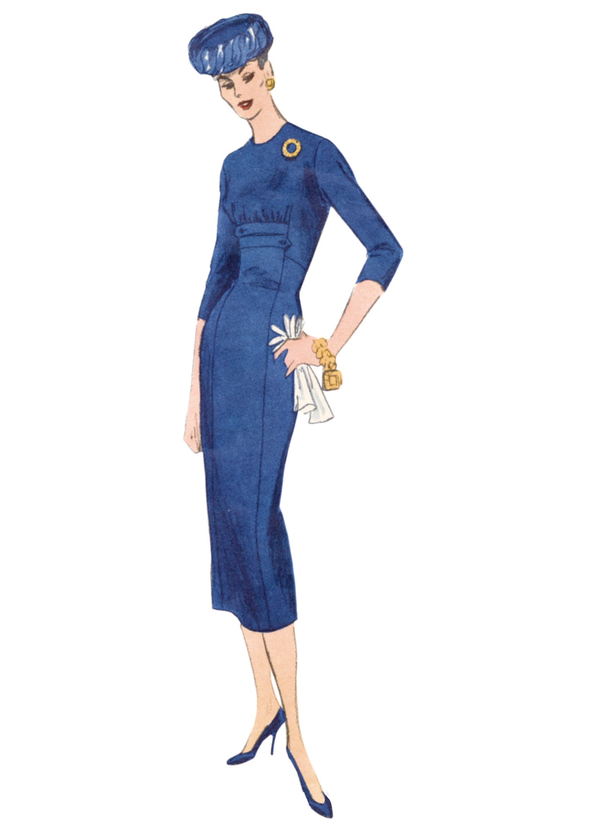 Patron Vogue n°1979 - Robe ajustée vintage des années 1950