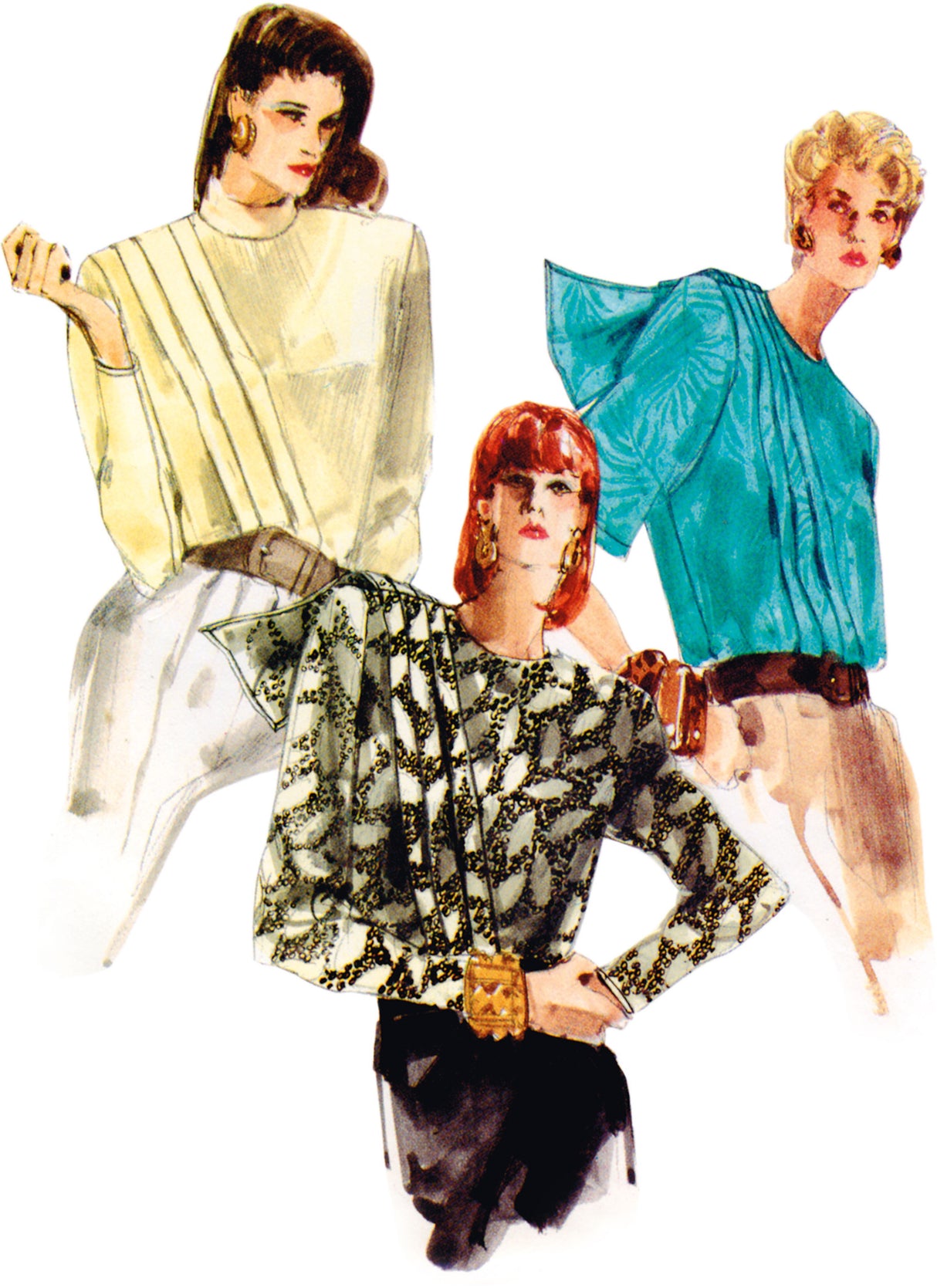 Patron Vogue n°1980 - Chemisier vintage élégant des années 1980