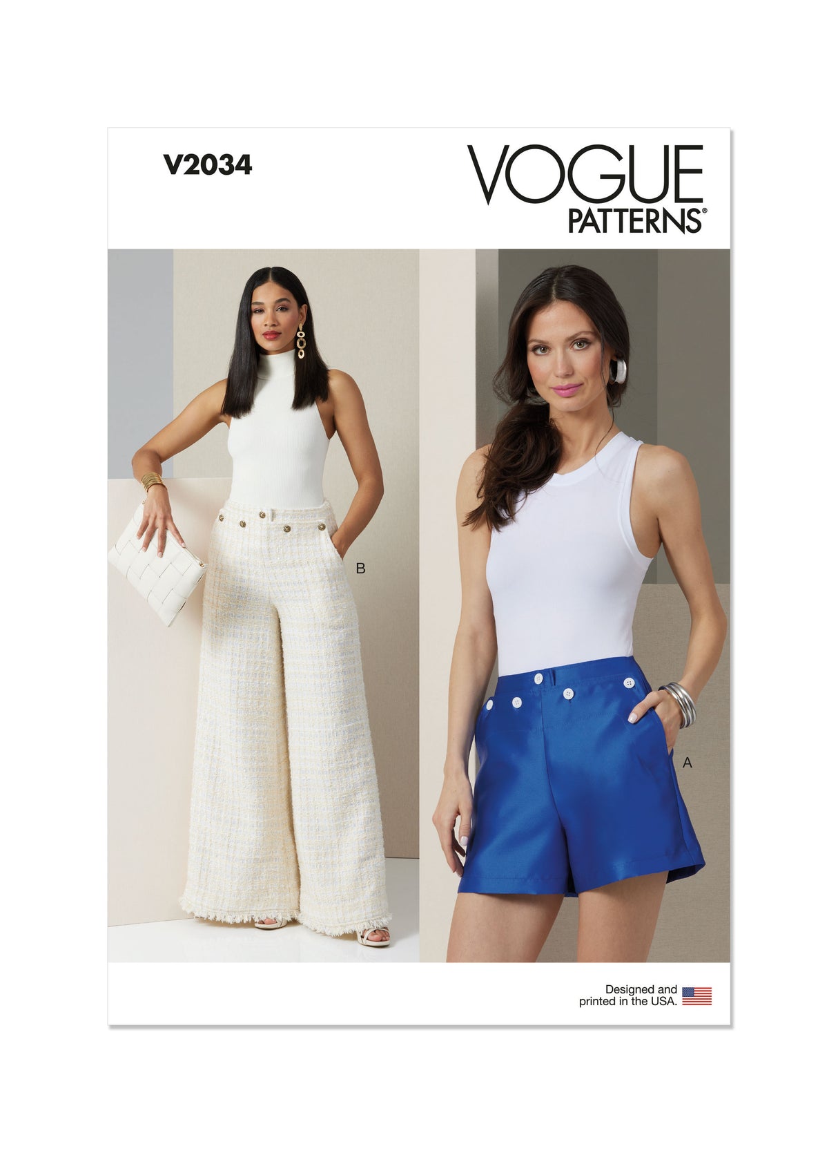 Patron Vogue n°2034 - Short ou pantalon style marin
