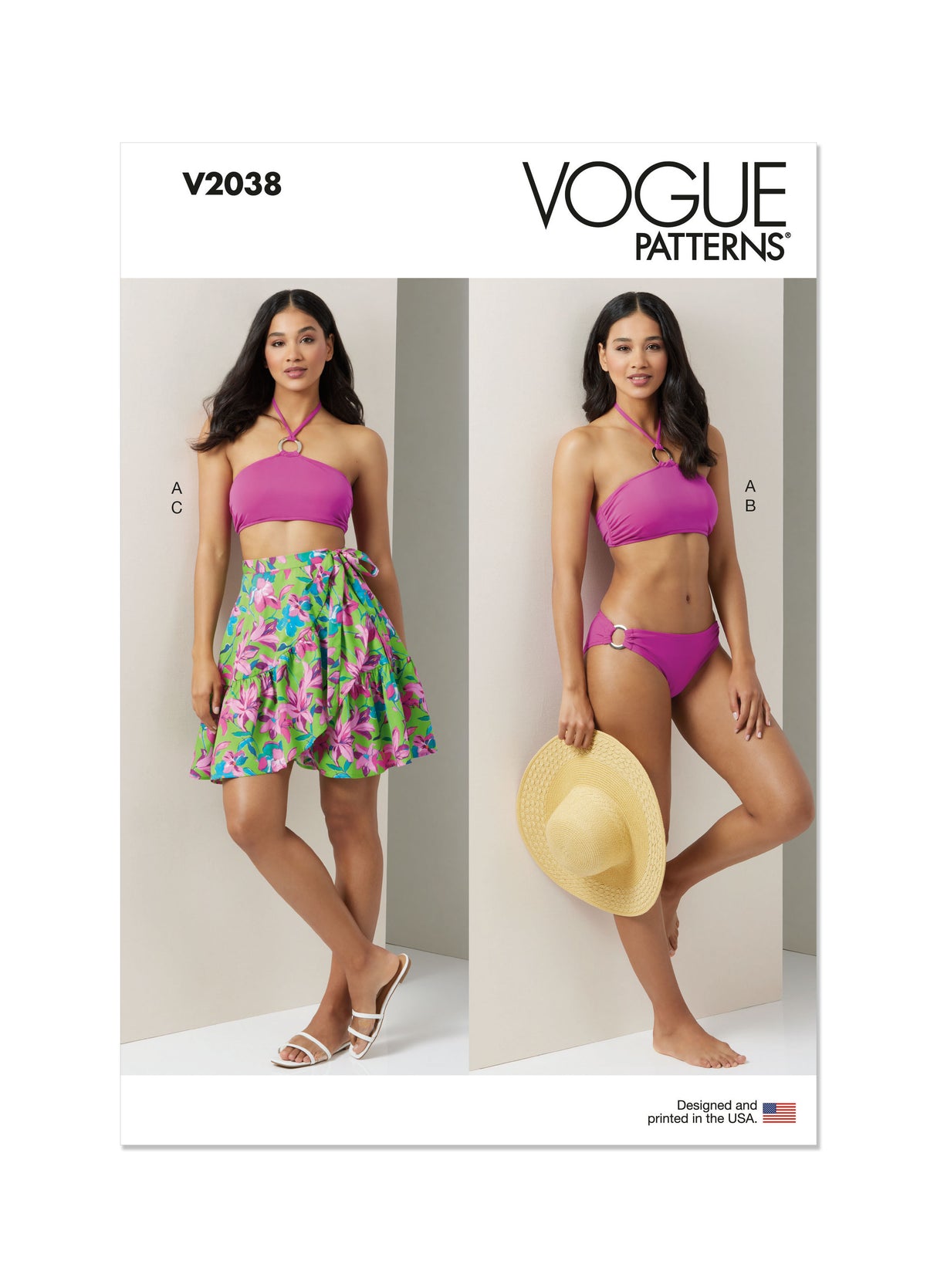 Patron Vogue n°2038 - Bikini et paréo