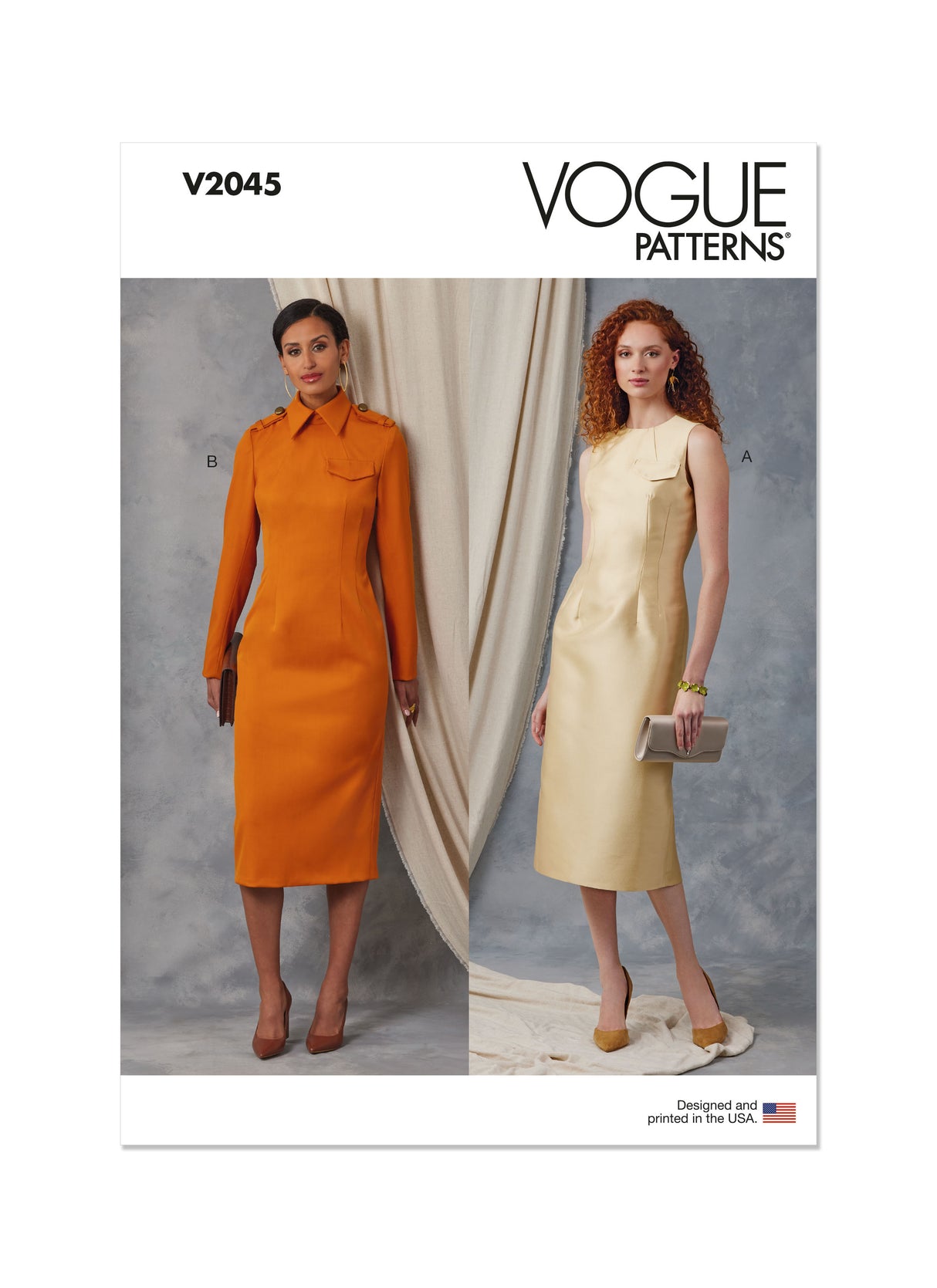Patron Vogue n°2045 - Robe fourreau avec variations de manches et de col