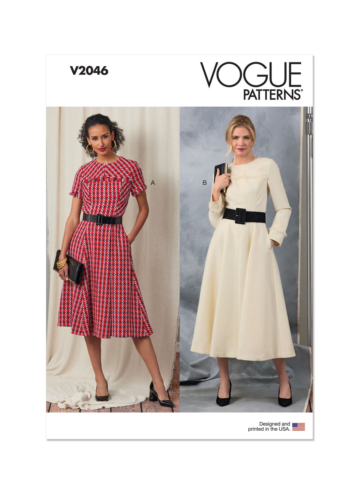 Patron Vogue n°2046 - Robe fit-and-flare avec variations de manches et de longueur