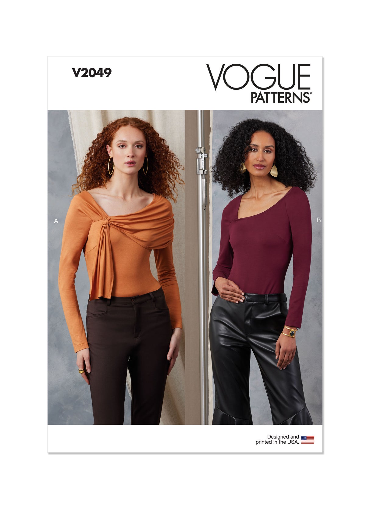 Patron Vogue n°2049 - Body ajusté avec encolure asymétrique et drapé élégant