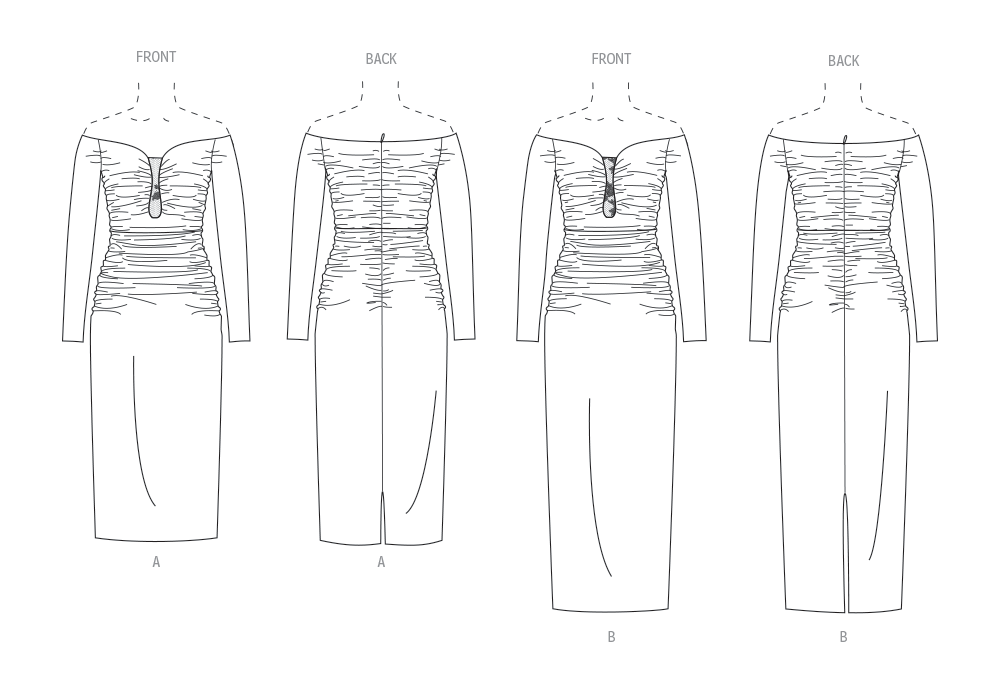 Patron Vogue n°2063 - Robe ajustée à encolure dégagée