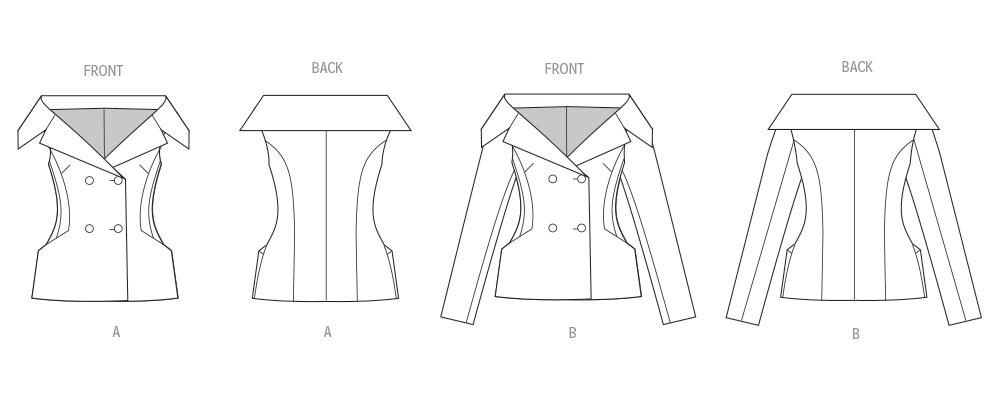 Patron Vogue n°2073 - Veste ajustée avec variations de manches