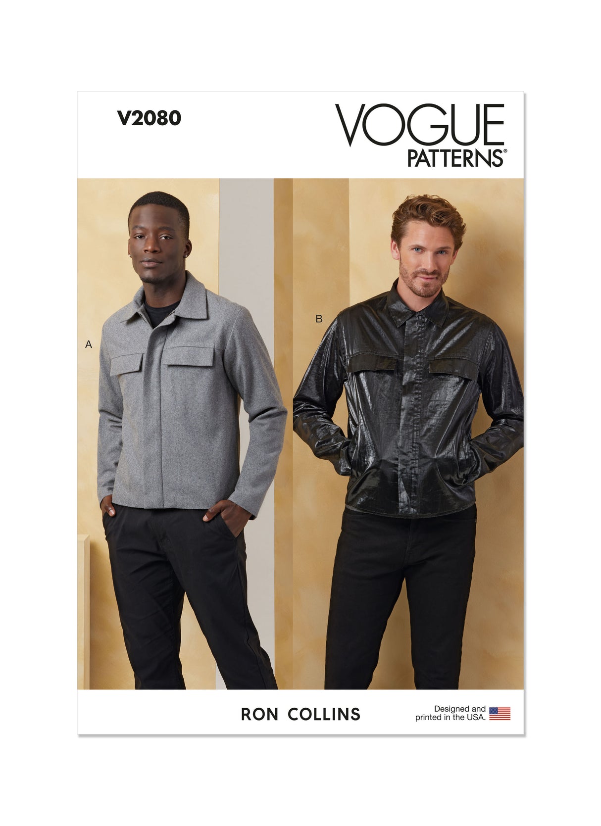 Patron Vogue n°2080 - Veste ajustée pour homme avec détails contemporains